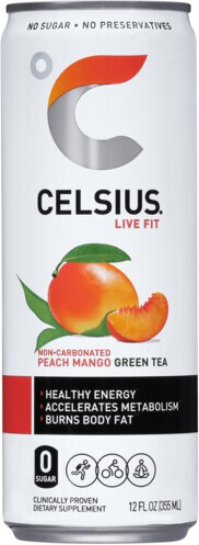 Celsius Live Fit Energy Drink Peach Mango + Green Tea