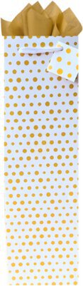 Joseph Grace Gift Bag White With Gold Polka Dots