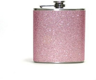 Wrap Art Pink Glitter Flask