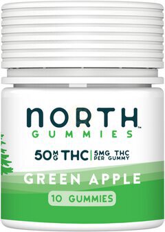 North Gummies Green Apple Delta 5mg 10pc Gummies