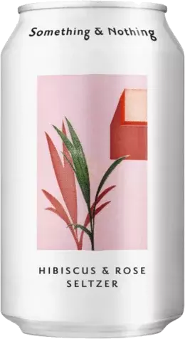 Something & Nothing Hibiscus & Rosé Soda Cans