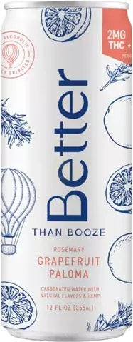 Better Than Booze Sugar Free Thc Rosemary Grapefruit Paloma 5mg Oz