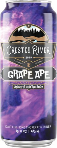 Crested River Grape Ape Soda Thc 10mg Cbd 10mg