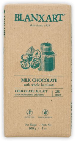 30g Blanxart Small Milk Chocolate With Hazelnuts