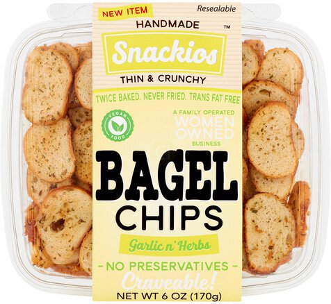Snackios Bagel Chips Garlic N Herbs