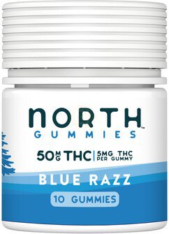 North Gummies Blue Razz Delta 5mg 10pc Gummies