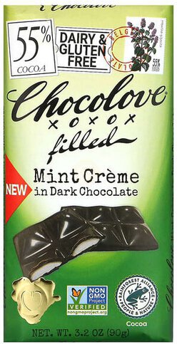 CHOCOLOVE MINT CREME DARK CHOCO BAR 3.2OZ