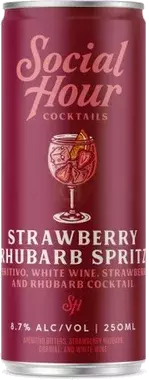 Social Hour Cocktails Brooklyn Craft Strawberry Rhubarb Spritz Can