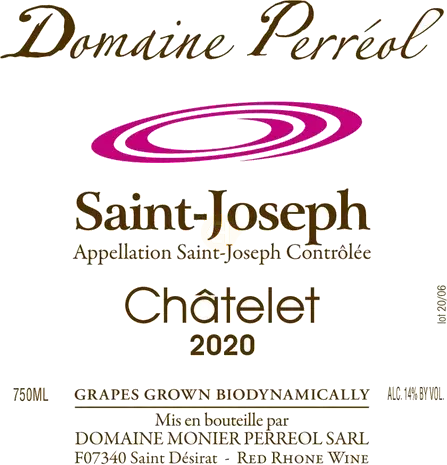 Domaine Perreol Saint Joseph Rouge Chatelet Rhone Valley France