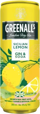 Greenall's Sicilian Lemon Gin & Soda Trd Cocktail California