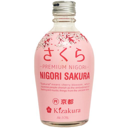 Kizakura Premium Nigori Sakura Cherry Blossom Rice Wine Sake 300ML