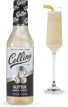 COLLINS GLITTER SIMPLE SYRUP - 12.7OZ
