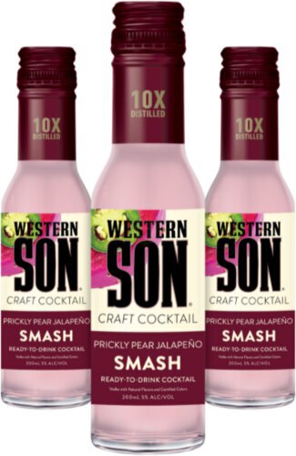 Western Son Texas Ready To Drink Craft Cocktails Prickly Pear Jalapeno Smash