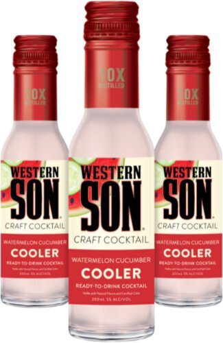 Western Son Texas Ready To Drink Craft Cocktails Watermelon Cucumber Cooler
