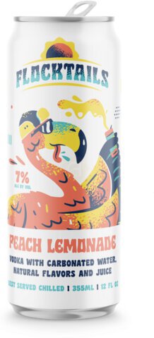 Flocktails Peach Lemonade Cocktail