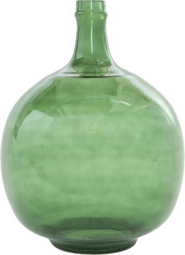Creative Co Op 9 Inches Round X 13 Inchesh Green Glass Bott