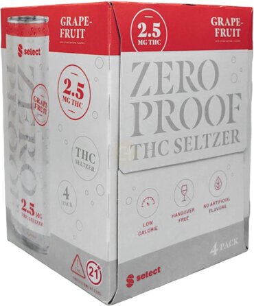 Curaleaf Select Zero Proof Thc Seltzer Grapefruit