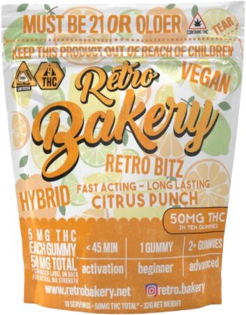 Retro Bakery Citrus Punch Gummy Wheels 5mg Thc