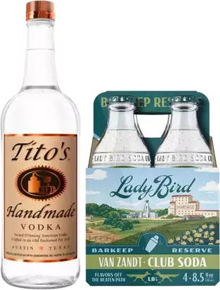 Titos Vodka Soda Cocktail Combo Pack - Van Zandt Club Soda