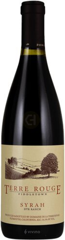 Domaine De La Terre Rouge Dtr Ranch Fiddletown Syrah