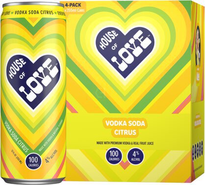 House Of Love Citrus Vod Soda 4p