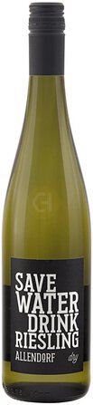 Allendorf Save Water Drink Riesling Dry Reingau Qba