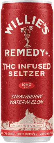 Willie's Remedy Social Tonic Strawberry Melon Thc Infused Seltzer 10mg