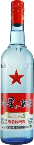 Red Star Er Guo Tou Jiu Year Baiju Blue Red Cap