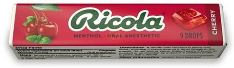 Ricola Oral Anesthetic Menthol Cherry Sticks Count