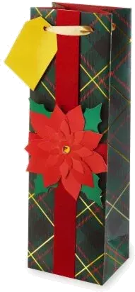 CAKEWALK POINSETTIA WINE BAG 