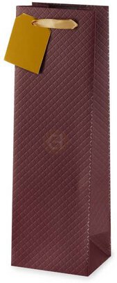 Cakewalk Burgundy Quilted Faux Leather Wine Bag