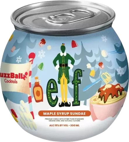Buzzballz Elf Maple Syrup Sundae