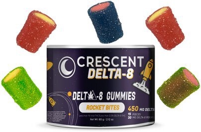 Crescent D8 Rocket Bites Gummies 450mg
