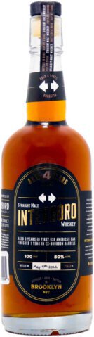 Interboro Straight Malt Whiskey 4 Years Old 50 Abv