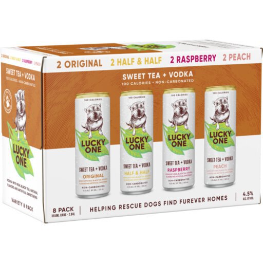 Combo: Lucky One Sweet Tea & Vodka Variety 8-Pack - Delancey Wine
