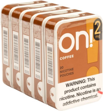 2mg tobacco pouch ON! Nicotine Pouches Cinnamon / 5 Pack it fits perfectly under the lip without any discomfort On! Nicotine Pouches Coffee 2MG