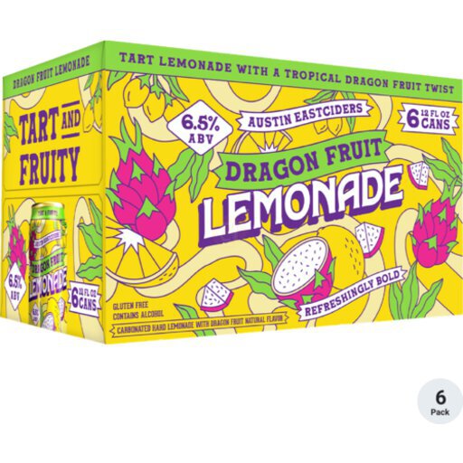 Austin Eastciders Dragon Fruit Lemonade 12OZ - Jacob Liquor