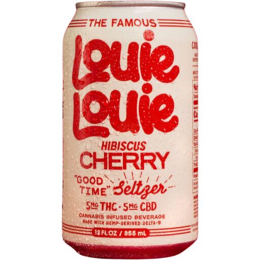 Louie Louie Hibiscus Cherry Seltzer 5mg Thc - Frugal MacDoogal