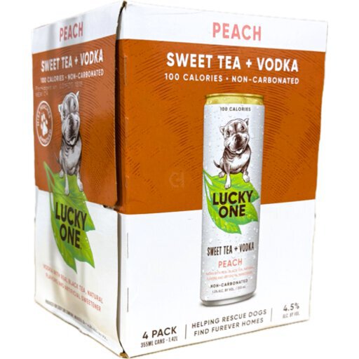 Lucky One Sweet Tea & Vodka Peach 355ML - Roger Wilco Pennsauken