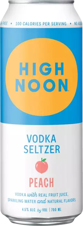 High Noon Peach Vodka Hard Seltzer 24OZ - Petrock's Liquors